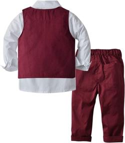 img 3 attached to 3 Piece Suits Sleeve Shirts Outfits Boys' Clothing ~ Clothing Sets