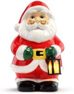 🎅 mr. christmas mini ceramic figures 5"-santa christmas décor: festive red figurine collection for holiday enthusiasts logo