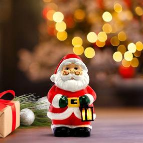 img 1 attached to 🎅 Mr. Christmas Mini Ceramic Figures 5"-Santa Christmas Décor: Festive Red Figurine Collection for Holiday Enthusiasts