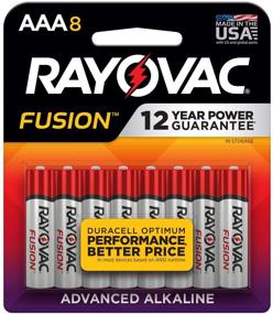 img 4 attached to 🔋 Батарейки Rayovac Fusion AAA: Долговечные премиум щелочные батарейки типа AAA, 8 штук