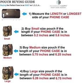 img 4 attached to 📲 Military Grade Camo Cell Phone Holster: The Ultimate Belt Holder for Men, Compatible with iPhone 12 Mini SE 5 5S 5C, Samsung J1 J3, LG K7 K10 & More, Designed for Waterproof/Defender/Thick Heavy Duty Cases