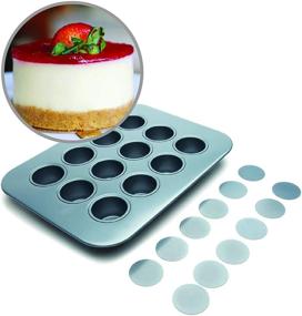 img 2 attached to Fox Run Mini Cheesecake Pan: Removable 🍰 Bottoms, Non-Stick Wonder for the Perfect Bite-sized Delights!