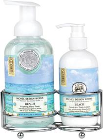 img 1 attached to 🏖️ Seaside Bliss: Michel Design Works Beach Handcare Lotion and Soap Caddy