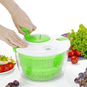 img 3 attached to 🥗 LOVKITCHEN Salad Spinner: Large 5-Quart Fruits and Vegetables Dryer for Tastier Salads and Faster Food Prep