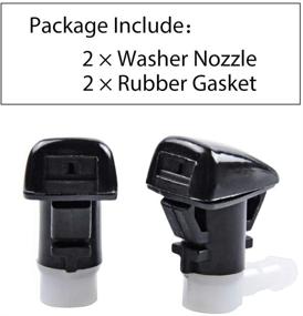 img 1 attached to 💦 OTUAYAUTO Front Windshield Washer Nozzles for Dodge Durango & Jeep Grand Cherokee (11-18), OEM #: 68269108AA, 2-Pack Spray Jet Kit