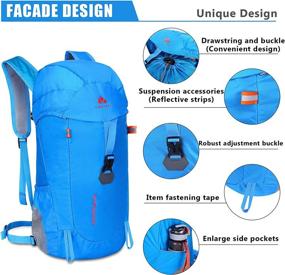 img 3 attached to 🎒 YOMINSI Hydration Backpack for Hiking - Lightweight Travel Backpack with 2L Water Bladder for Men and Women