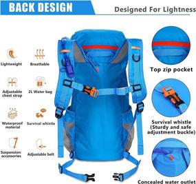 img 2 attached to 🎒 YOMINSI Hydration Backpack for Hiking - Lightweight Travel Backpack with 2L Water Bladder for Men and Women