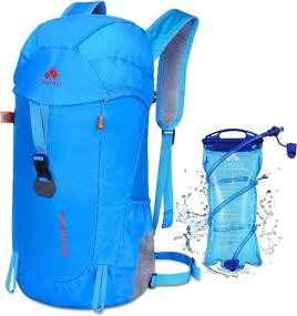 img 4 attached to 🎒 YOMINSI Hydration Backpack for Hiking - Lightweight Travel Backpack with 2L Water Bladder for Men and Women