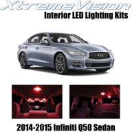 xtremevision interior led for infiniti q50 sedan 2014-2015 (10 pieces) red interior led kit installation tool logo