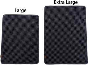 img 2 attached to 🐾 BlackHole Litter Mat: Extra-Large Rectangular 36" X 25" Blackhole Cat Litter Mat