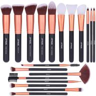 💄 jpnk 16-piece makeup brush set with 3 silicone facial mask brushes - rose gold logo