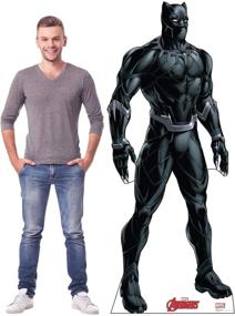 img 2 attached to 🐾 Marvel's Avengers Animated: Advanced Graphics Black Panther Life Size Cardboard Cutout Standup