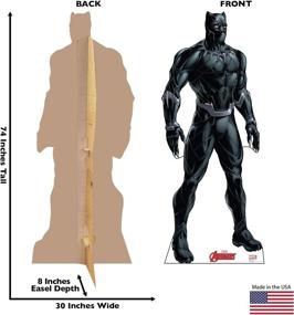 img 3 attached to 🐾 Marvel's Avengers Animated: Advanced Graphics Black Panther Life Size Cardboard Cutout Standup