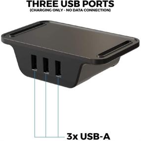 img 2 attached to 💻 Black Under Desk USB Charging Station - 3X USB-A Ports - Ideal Gaming, Computer, and PC Accessory