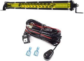 img 4 attached to 💡 Powerful 10 inch LED Light Bar - Premium Single Row Roof Light for Trucks, SUVs, ATV, UTV, Jeep, and More - Includes Wire Harness