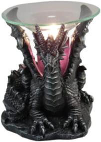 img 3 attached to 🐲 Electric Dragon Gothic Wax Warmer - DWK Black Sitting Dragon Decorative Furnishing, Candle Scent Warmer Shelf - Cute Goth Housewarming Gifts for New Home - 6.5