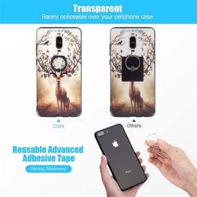 img 3 attached to 📱 Phone Ring Holder Set of 5 for 360° Rotation and Secure Grip - Transparent Kickstand Compatible with Most Smartphones