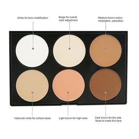 img 3 attached to 💄 iMeasy Makeup Contour Kit: Enhance Your Features with Highlight and Bronzing Powder Palette Pigment Blush Palette - Available in 2/4/6 Colors