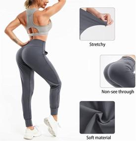 img 2 attached to LEINIDINA Leggings Pockets Control Training Sports & Fitness for Team Sports