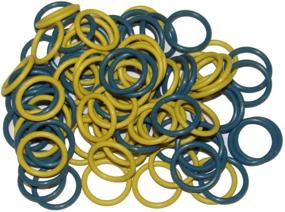 img 4 attached to 🧶 (Bulk Pack of 100) Soft Stitch Ring Markers, Blue & Yellow - Medium Size for Needle Sizes 9-15, in 2 Colors - Ideal for Knitting, Crochet, and More
