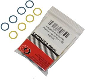 img 1 attached to 🧶 (Bulk Pack of 100) Soft Stitch Ring Markers, Blue & Yellow - Medium Size for Needle Sizes 9-15, in 2 Colors - Ideal for Knitting, Crochet, and More