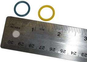 img 3 attached to 🧶 (Набор из 100 штук) Мягкие маркеры для петель, синий и желтый - средний размер для игл размером от 9 до 15, в 2 цветах - идеально подходят для вязания, вязания крючком и многого другого.