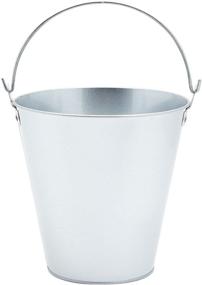 img 1 attached to 🍻 Juvale 6 Pack Galvanized Metal Buckets: Perfect for Beer, Ice, Wine, Champagne, Parties, Centerpieces - 7 inch, Silver