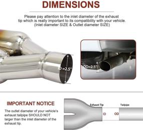 img 1 attached to 🔥 Jinsanity Dual Exhaust Tip 2.5 Inch Inlet 3.5" Outlet Diesel Exhaust Tailpipe Blue Burnt 304 Polished Stainless Steel 10.5" Length Weld-on Exhaust Tip Pack of 2 for Enhanced SEO