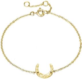 img 2 attached to Lcherry Coin Bracelet Bar Bracelet Heart 🍒 Bracelet Circle Bracelet 14K Gold Plated for Girls