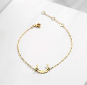 img 1 attached to Lcherry Coin Bracelet Bar Bracelet Heart 🍒 Bracelet Circle Bracelet 14K Gold Plated for Girls