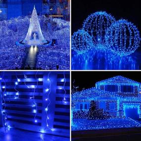 img 2 attached to 🎄 SANJICHA Blue Extra-Long 66FT String Lights Outdoor/Indoor: Super Bright 200 LED Upgraded Fairy Lights for Christmas Tree, Garden, Patio, Bedroom - Waterproof, 8 Modes