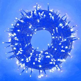 img 4 attached to 🎄 SANJICHA Blue Extra-Long 66FT String Lights Outdoor/Indoor: Super Bright 200 LED Upgraded Fairy Lights for Christmas Tree, Garden, Patio, Bedroom - Waterproof, 8 Modes