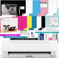 🎨 silhouette cameo 4 white bundle: vinyl starter kit, heat transfer starter kit, 2 autoblade 2, 24 pack of pens, cc vinyl tool kit, 120, and access to ebooks, tutorials, & classes logo