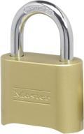 🔒 1 pack master lock 175d brass finish padlock - set your own combination locker lock logo