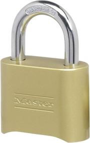 img 4 attached to 🔒 1 Pack Master Lock 175D Brass Finish Padlock - Set Your Own Combination Locker Lock