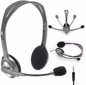 img 4 attached to Enhanced Logitech H111/H110 Stereo Headset with Advanced Noise Cancelling Microphone