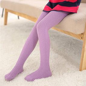 img 1 attached to 🧦 TechCity Girls Seamless Leggings Toddler Cotton Cable Knit Tights Pants Stockings for Girls Ages 2-14