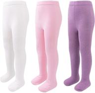🧦 techcity girls seamless leggings toddler cotton cable knit tights pants stockings for girls ages 2-14 logo