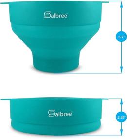 img 3 attached to 🍿 Salbree Silicone Popcorn Popper - Collapsible Bowl for Microwave - Wide Variety of Vibrant Colors Available (Aqua)