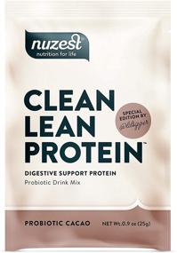 img 2 attached to Nuzest Probiotic Cacao Clean Lean Protein - Digestive Support with Pea Protein Powder, Vegan, Non-GMO, Gut Health, 1 Serving, 25g