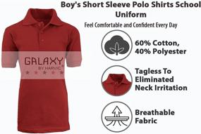 img 2 attached to 👕 Превосходная коллекция Polo-футболок Boy's от Harvic: идеальный выбор школьной формы в галактическом стиле.