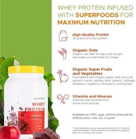 img 2 attached to Pure Whey Protein Powder, Chocolate Flavor - NoorVitamins: Preservative-Free, GMO-Free & Gluten-Free - Enriched with Superfoods & Natural Vitamins - Enhancing Muscle Recovery & Suppressing Hunger - Halal Certified (30 Servings, 2lbs)