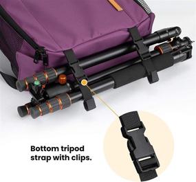 img 2 attached to TARION Camera Bag Professional Camera Backpack Case With Laptop Compartment Waterproof Rain Cover For DSLR SLR Mirrorless Camera Lens Tripod Photography Backpack For Women Men Photographer Purple TB-S