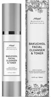 🌿 bakuchiol botanicals all-in-one cleanser + toner, 3.4 oz - clinical strength bakuchiol with aloe, witch hazel & hyaluronic acid - natural plant derived ingredients - made in usa logo