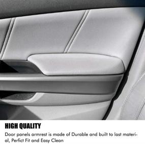 img 1 attached to Серый накладка для подлокотника для A ABIGAIL 2008-2012 Accord Sedan для центральной консоли и передних дверных панелей