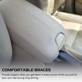 img 2 attached to Серый накладка для подлокотника для A ABIGAIL 2008-2012 Accord Sedan для центральной консоли и передних дверных панелей