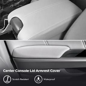 img 3 attached to Серый накладка для подлокотника для A ABIGAIL 2008-2012 Accord Sedan для центральной консоли и передних дверных панелей