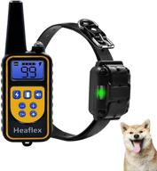 🐶 heaflex 800 yard waterproof dog training collar with remote electronic device for small, medium, & large dogs - 4 training modes: light, static shock, vibration, beep collar for dogs logo