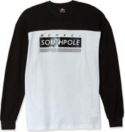 men's southpole 👕 crewneck thermal with patterned sleeves logo
