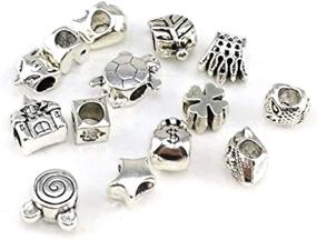 img 2 attached to 📿 Pack of 40 Assorted Spacer Beads Charms – Ideal for DIY Bracelet Jewelry Making Findings by yueton